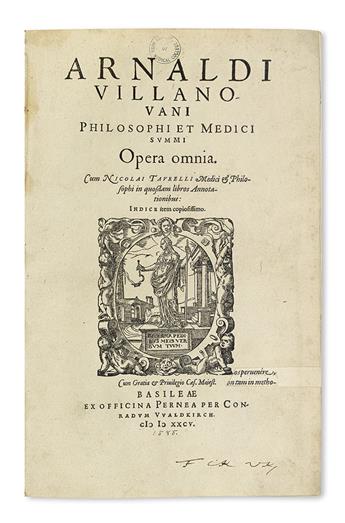 ARNALDUS DE VILLANOVA. Opera Omnia.  1585